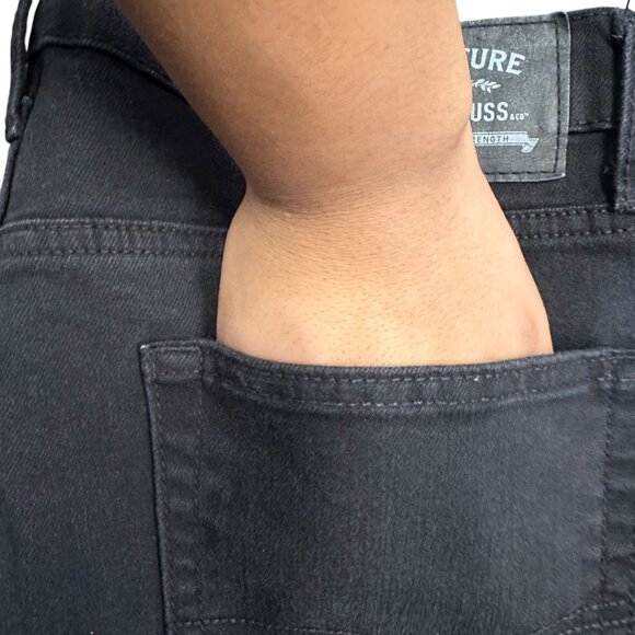 Signature by Levi Strauss Mens 36x30 Black Skinny Jeans Stretch Denim Skater - Picture 9 of 16